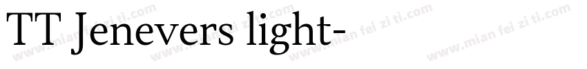 TT Jenevers light字体转换